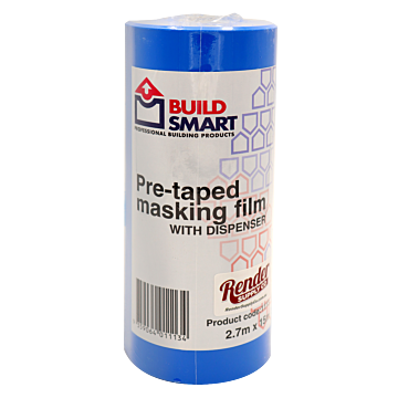 Buildsmart Pre-Taped Cloth Window Masking Film with Dispenser 2700mm x 15m