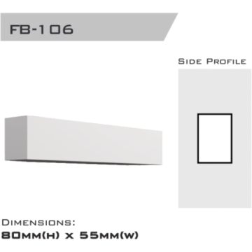 Flatband 80x55x2400mm