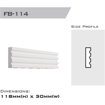 Flatband Lined 120x30x2400mm