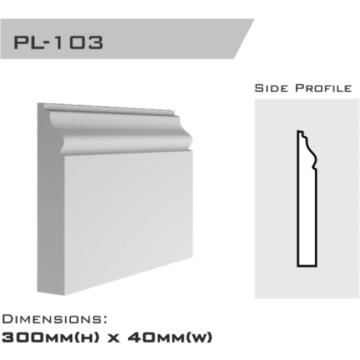 Plinth 300x40x2400mm