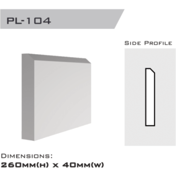 Plinth 260x40x2400mm
