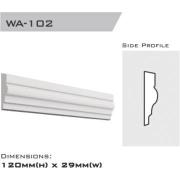 Window architrave 120x29x2400mm