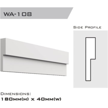 Window architrave 180x40x2400mm