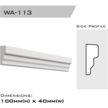 Window architrave 100x40x2400mm 