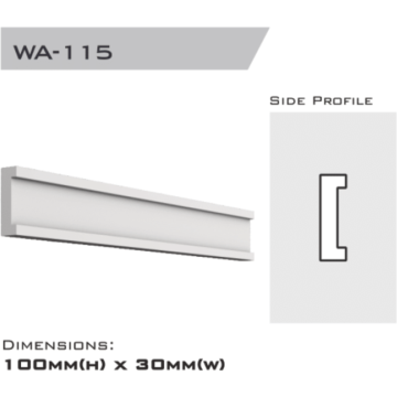 Window architrave 100x30x2400mm 
