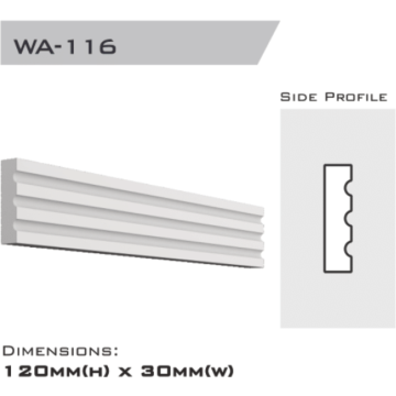 Window architrave 120x30x2400mm 